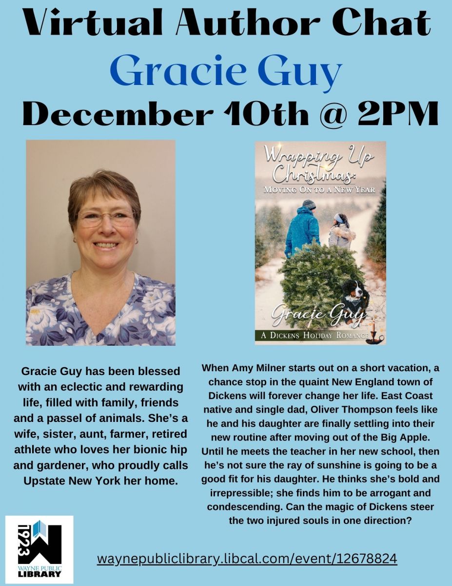 Virtual Author Chat with Gracie Guy - December 10th 2024 @ 2PM